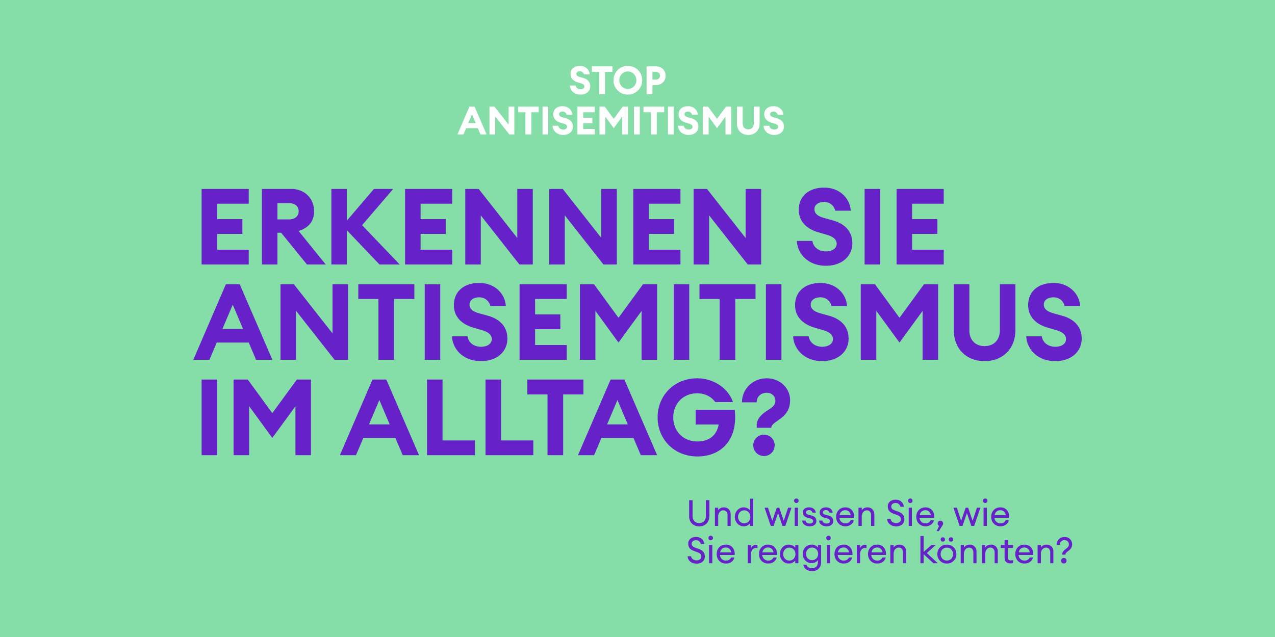 Start Stop Antisemitismus